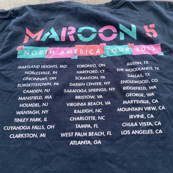 Maroon 5 T Shirt Size M Medium Mens Made in USA American Apparel Black Graphic - Picture 5 of 7